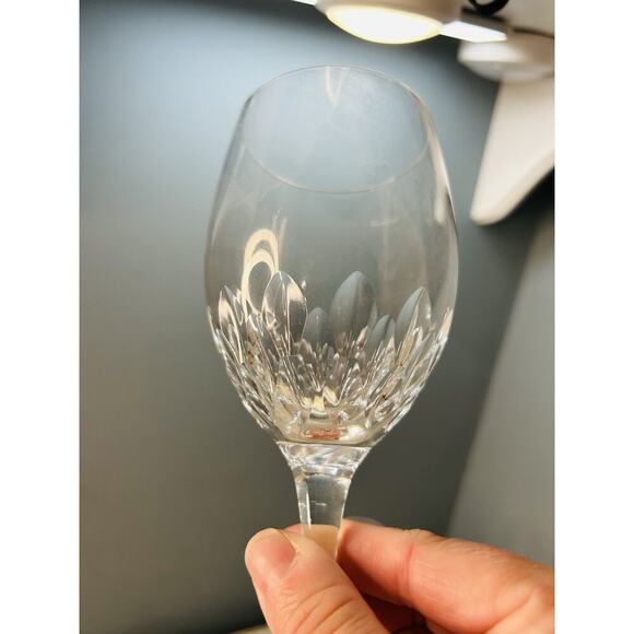6 Cristal D’Arques-Durand Capella Crystal 8” Wine Glasses Water Goblets Vintage - Picture 12 of 13